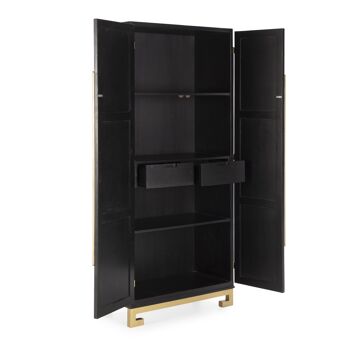 ARMOIRE 85X45X195 BOIS MINDI NOIR/OR TH2650120 3