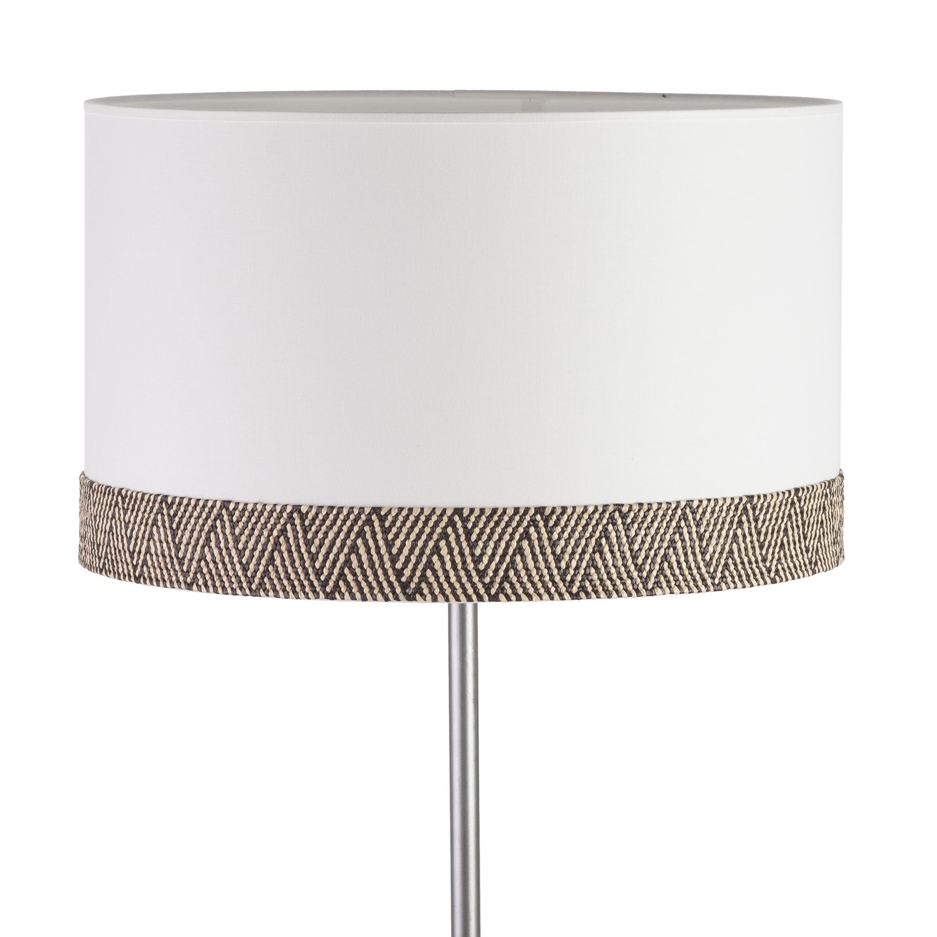 PARALUME TUBO 40X40X24 COTONE BIANCO CON BORDO BIANCO/NERO TH3232840