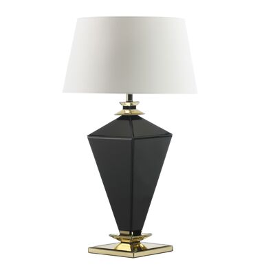 LAMPE DE TABLE 23X23X62 VERRE NOIR/OR SANS ABAT-JOUR TH3659100