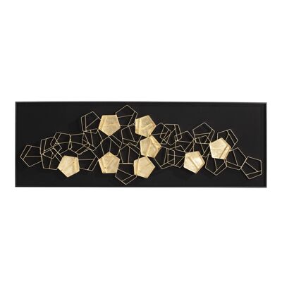 PICTURE 180X6X60 BLACK WOOD/GOLDEN METAL TH3950200