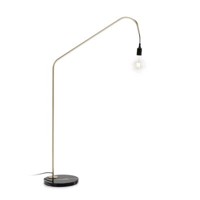 FLOOR LAMP 80X30X142 BLACK MARBLE/GOLDEN METAL TH4046500