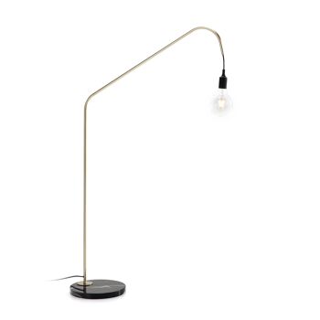 LAMPADAIRE 80X30X142 MARBRE NOIR/MÉTAL DORÉ TH4046500