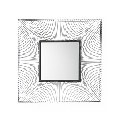 MIROIR 90X10X90 VERRE/MÉTAL NOIR TH5501400