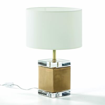 TABLE LAMP 13X13X34 ACRYLIC/GOLDEN METAL WITHOUT SHADE TH6570600