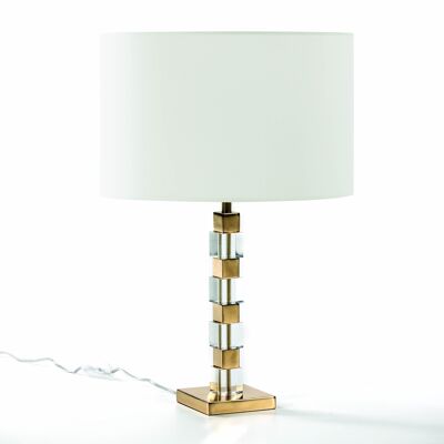 LAMPADA DA TAVOLO 12X12X42 ACRILICO/METALLO ORO SENZA SCHERMO TH6570800 NO11