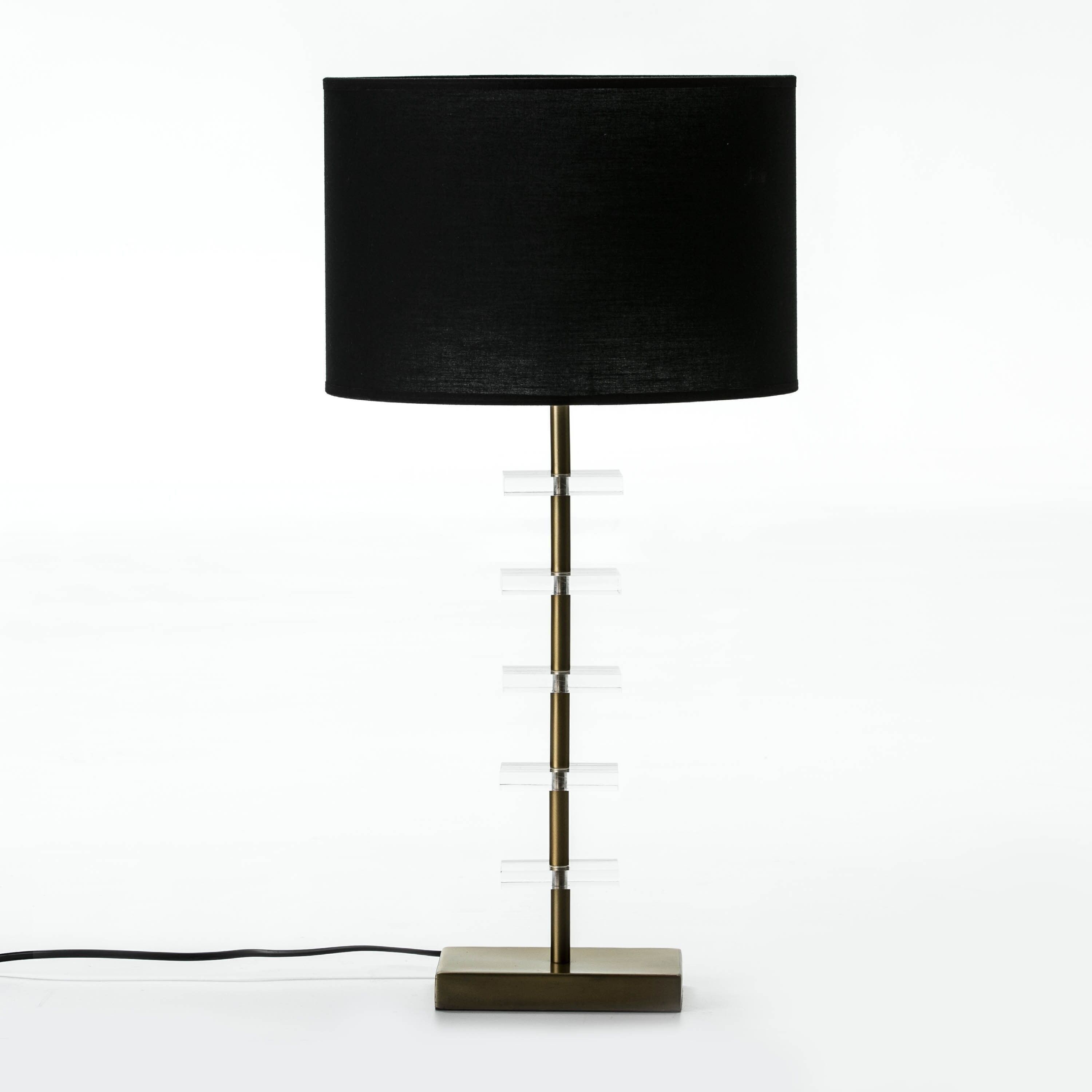 LAMPADA DA TAVOLO 15X11X43 METALLO DORATO/ACRILICO TRASPARENTE SENZA PARALUME TH6579800