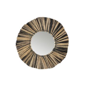 MIROIR 56X3X56 SEAGRASS NOIR/NATUREL TH6582400 1