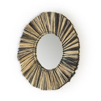 MIROIR 56X3X56 SEAGRASS NOIR/NATUREL TH6582400 2