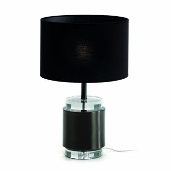 LAMPE DE TABLE 14X14X33 ACRYLIQUE/MÉTAL NOIR TH6585000 1