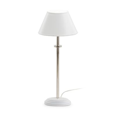 TABLE LAMP 15X11X45 WHITE METAL/NICKEL TH6585900
