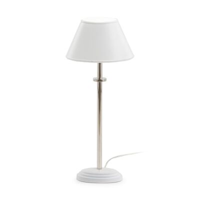 LAMPADA DA TAVOLO 15X11X45 BIANCO METALLO/NICHEL TH6585900