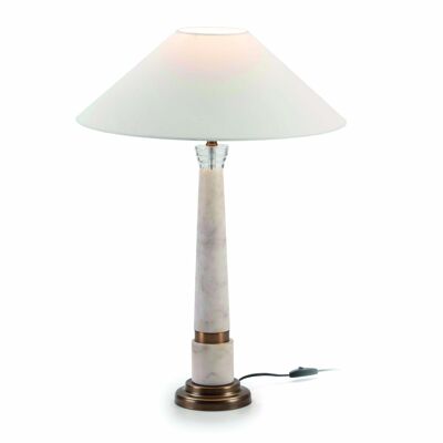 TABLE LAMP WITHOUT SHADE 15X15X57 METHACRYLATE/WHITE MARBLE/GOLDEN METAL TH6612000