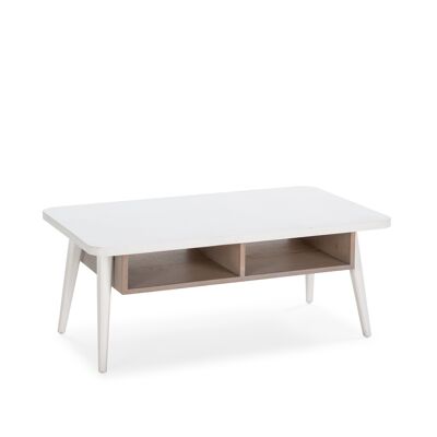 MESA DE CENTRO 106X60X43 MADERA BLANCO CON PATINA GRIS TH7645717