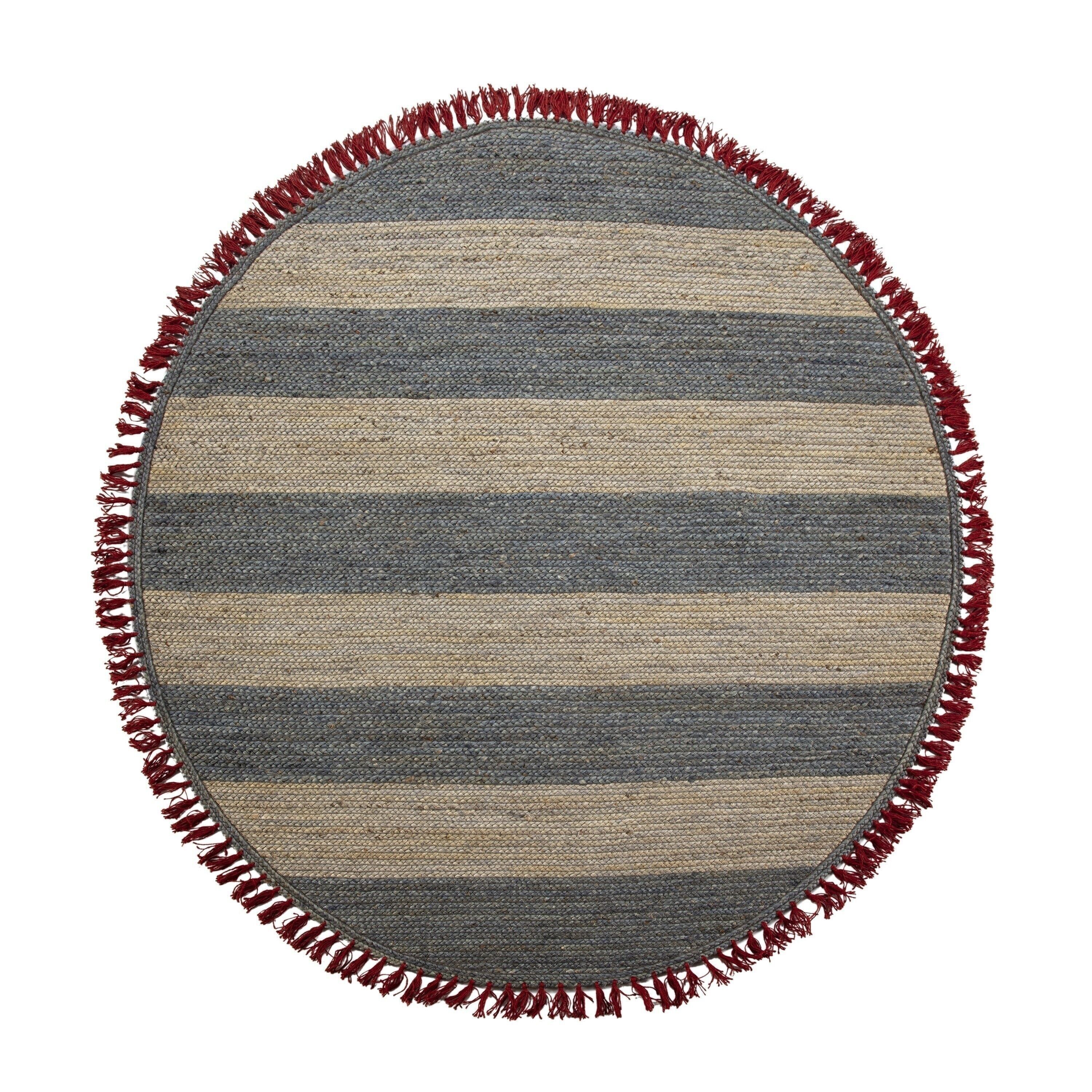 TAPPETO 200X200 JUTA GRIGIO/NATURALE/ROSSO TH8201900