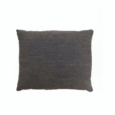 COUSSIN 50X40 NOIR/TISSU NATUREL TH8302705