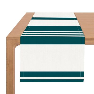 Chemin de table Pampelune Vert Pin coton 50x155 cm