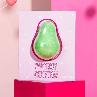 Avocado & Kiwi Bath Bomb Christmas Card (50g)