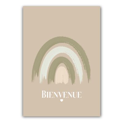 CARD - BENVENUTO / ARCOBALENO / BEIGE