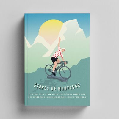 Radfahrer-Notizbuch - Bergetappen