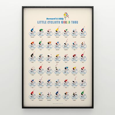 Poster Little Cyclists World Tour - La Collezione