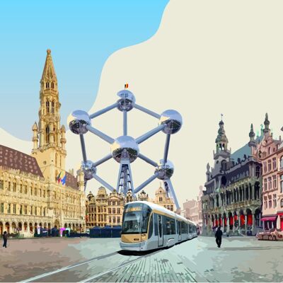 Diorama Radfahrer - Brüssel