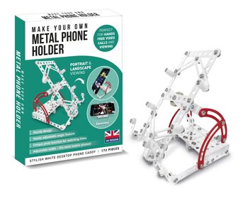 Kit de construction en métal 3D Coach House, support de téléphone, CHP0087, blanc 12,5 x 9 x 15 cm 4