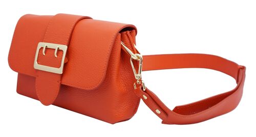 Sac bandoulière en cuir Bastia Orange