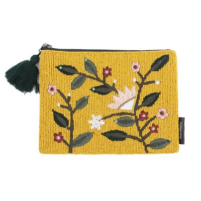 POCHETTE FLEUR GÉRANIUM JAUNE HF