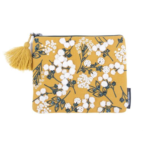 YELLOW DANDELION FLOWER CLUTCH HF