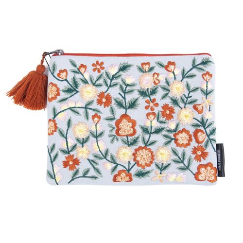 LIGHT BLUE FENNEL FLOWER CLUTCH HF