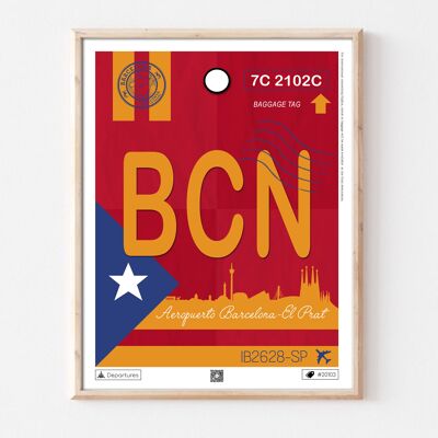 Póster de destino de Barcelona