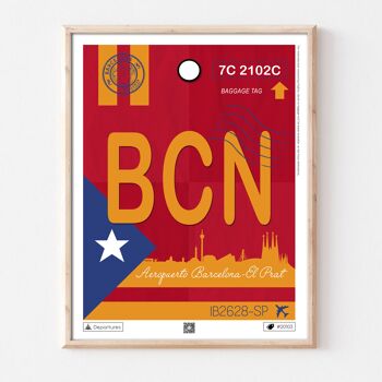 Affiche destination Barcelone 1