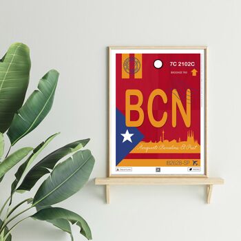 Affiche destination Barcelone 2