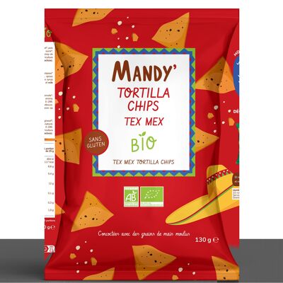 MANDY' - TORTILLA CHIPS TEX MEX 130 G - ORGÁNICO