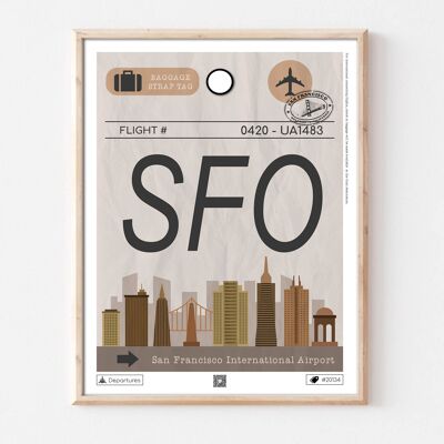 Cartel de destino de San Francisco