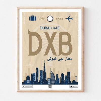 Cartel de destino de Dubai