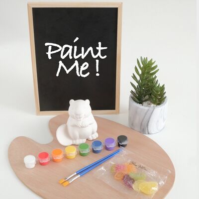 Paint your own Ceramic Beaver Kit with Paints and Vegan Jellies