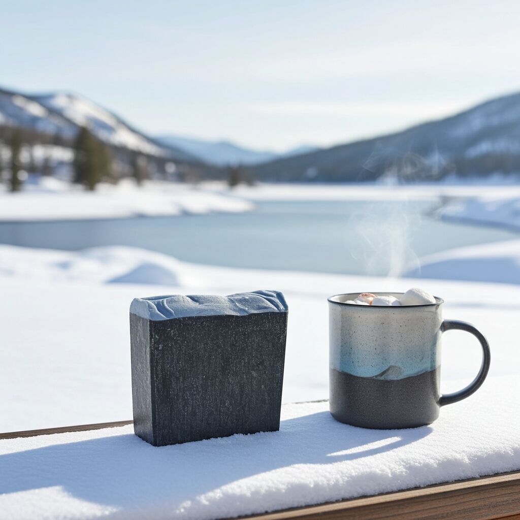 Sapone al carbone attivo - Sapone a freddo con burro di karité e mango