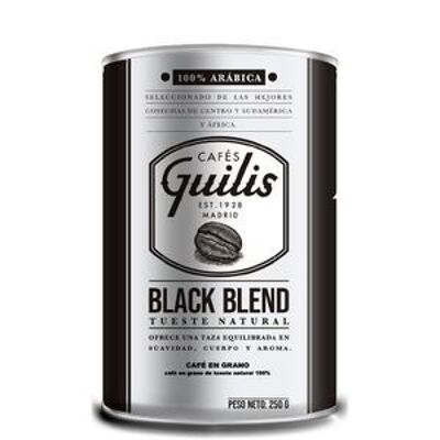 Café natural black blend en grano, lata 250g