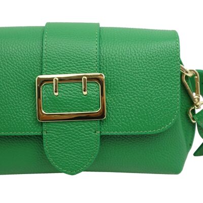 Bastia Leather Shoulder Bag Green