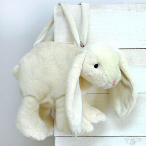 Sac peluche lapin crème - 25cm