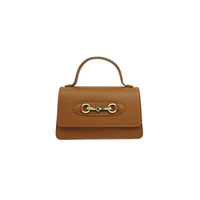 Florence Camel Kleine Lederhandtasche