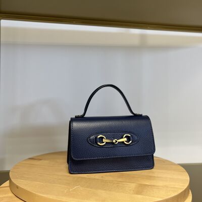 Kleine Lederhandtasche Florence Navy