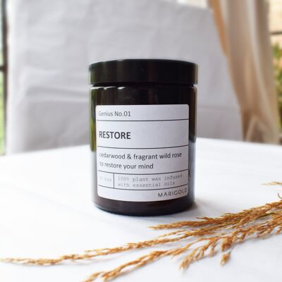 Bougie parfumée Restore Aromathérapie 180ml