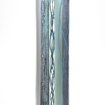 Handpainted glass vase for flowers 7017/400/sh112.1 | Cylinder floor vase height 40 cm