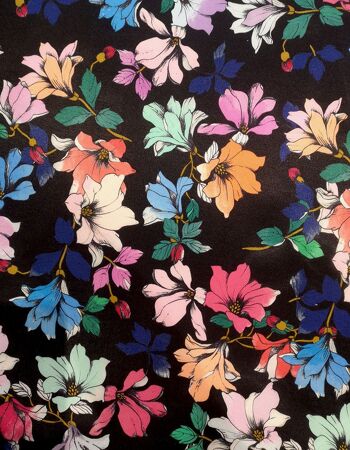 Tissu coton soie motif floral - Magnolia-22 2