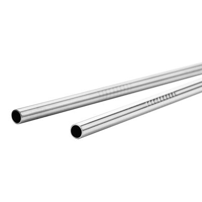 Zilver - Reusable Stainless Steel Straws & Cleaner (Silver)