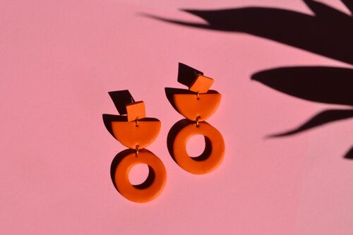 CECILIA Abstract Shapes Drop Earrings, Terra