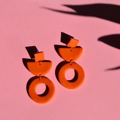 CECILIA Abstract Shapes Drop Earrings, Terra