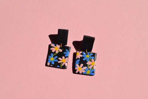 Forget Me Not Square Drop Dangles